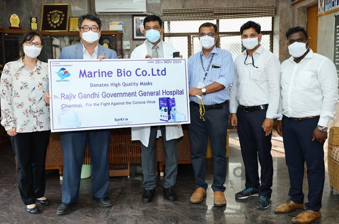 Marine Bio Donates High-End Protective Masks to Rajiv Gandhi Government General Hospital