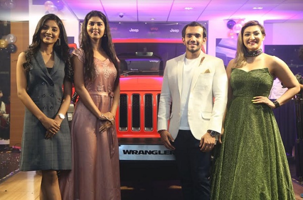 THE FIRST EVER MANUFACTURED IN INDIA JEEP WRANGLER  launched by Actress Nivedhithaa, Upasana, Akshara Reddy and Mr.Venkat Teja in VTK AUTOMOBILES, Chennai.