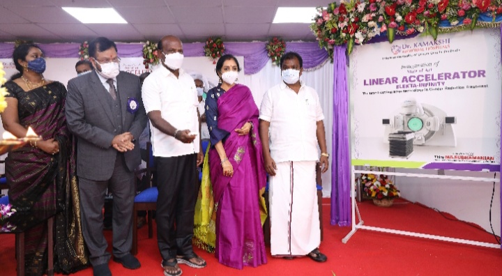TN Minister for Medical & Family Welfare Thiru MA. Subramanian inaugurates Elekta Infinity, the state of art Linear Accelerator Cancer Radiotherapy equipment at Dr Kamakshi Memorial Hospitals, Pallikaranai