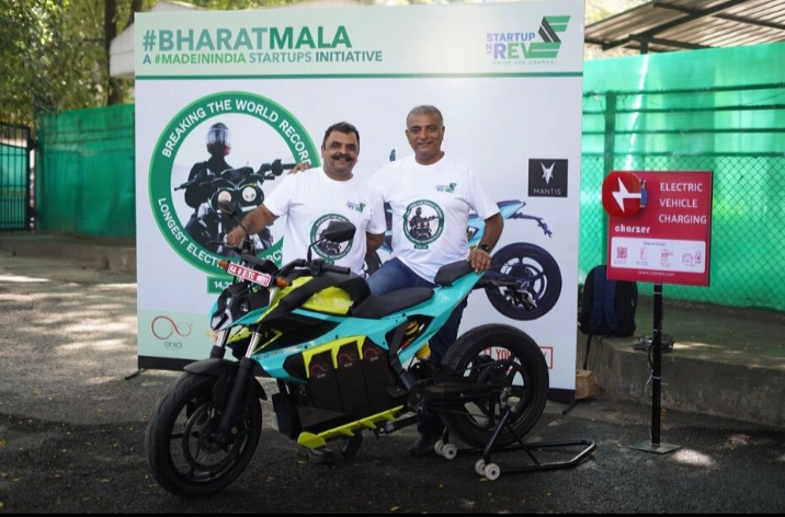 A collaboration by #MadeInIndia startups, called “StartupnRev” is looking to break the current world record on the longest EV motorcycle ride – with an “Electric-BharatMala”