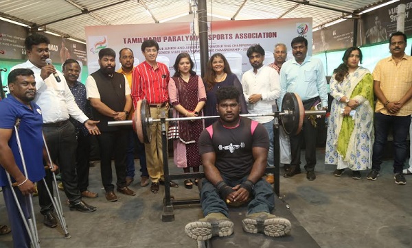 Health Secretary Dr. J. Radhakrishnan inaugurated the State level and National level test competitions in Chennai 16 Men & Women para athletes selected to participate in the first Sub-Junior, Junior and Fourth Senior Powerlifting Championship 2022 to be held in Kolkata.