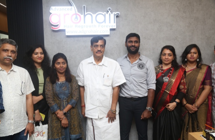Advanced Gro Hair Clinic Fourth Branch at Anna Nagar inaugurated by Mr. Mohan,MLA Anna Nagar preceded by the brand owner Mr.Saranvel jayaraman