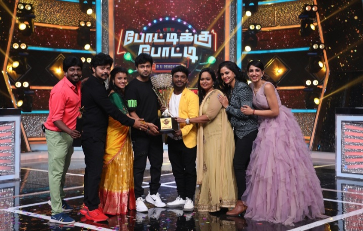 Team Valli Thirumanam win the grand finale of Colors Tamil popular non fiction show Pottikku Potti