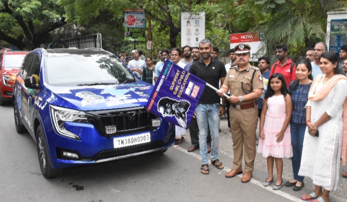 Fastest Indian to cover the four corners of India by car – 16 States – 4 Union Territories – 12,500 + Kms – One Epic drive- 3 Records, all in support of Girl Child Education