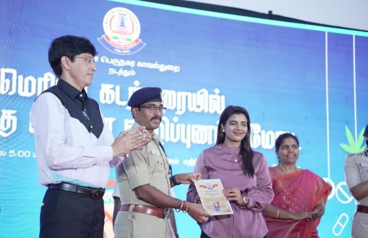 சர்வதேச போதை பொருள் ஒழிப்பு தின விழிப்புணர்வு மணற்சிற்பம்