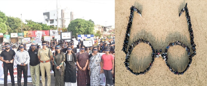 Citizens Flock to Form a Human Spectacle at Dr. Agarwals and IVI’s World Sight Day Event in Chennai