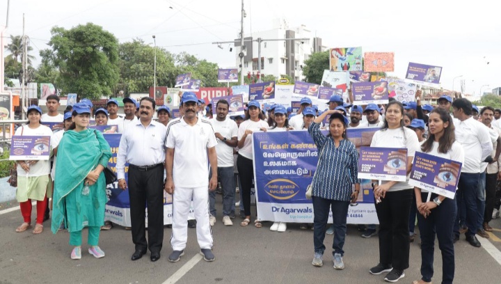 Dr Agarwals Eye Hospital Organises Human Chain to Promote Eye Donation