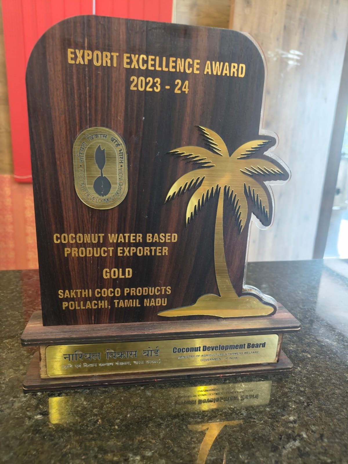 Sakthi Coco Products, Pollachi, Honored as India’s Top Exporter of Coconut Water