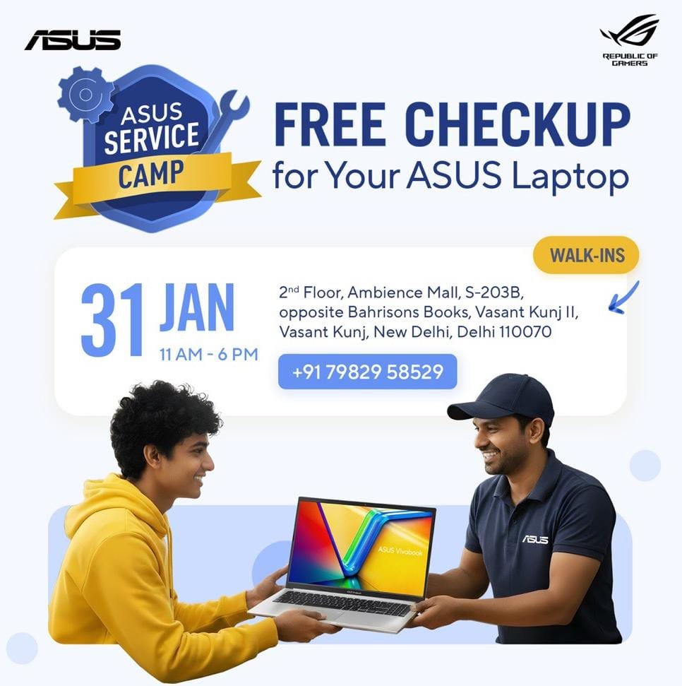 ASUS Reinforces Customer Commitment with Free Service Camp in New Delhi