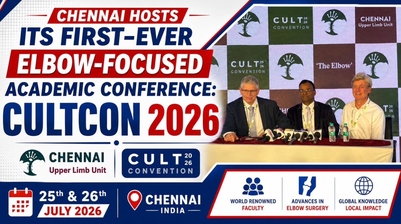 Chennai Hosts Its First-Ever ElbowFocused Academic Conference: CULTCON 2026